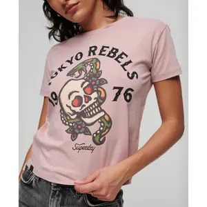 90er Jahre T-Shirt Frau Superdry Tattoo Graphic image-1