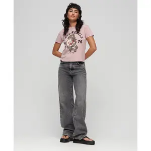 90er Jahre T-Shirt Frau Superdry Tattoo Graphic image-2