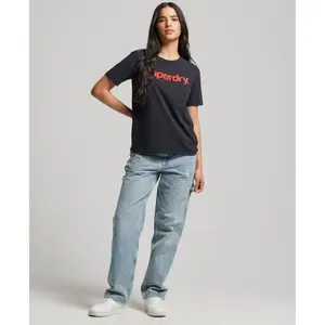 Camiseta de mujer con logotipo fluorescente Superdry Core image-2