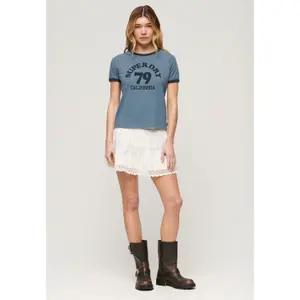 T-shirt contrasté à motif femme Superdry Athletic Essentials Beach image-1