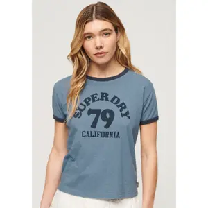 T-shirt contrasté à motif femme Superdry Athletic Essentials Beach image-2