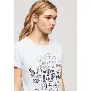 Camiseta entallada metalizada de mujer Superdry Workwear image-1