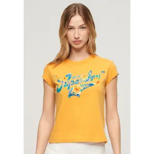 Camiseta con mangas de flores para mujer Superdry image-2