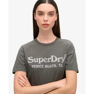 Metallic casual women's T-shirt Superdry Venue image-4
