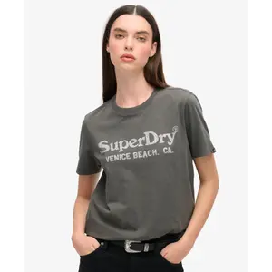 Metallic casual women's T-shirt Superdry Venue image-1