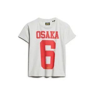 Camiseta entallada con motivo femenino Superdry Osaka image-0