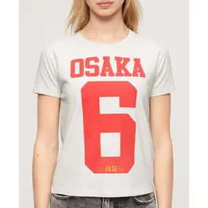 Camiseta entallada con motivo femenino Superdry Osaka image-2