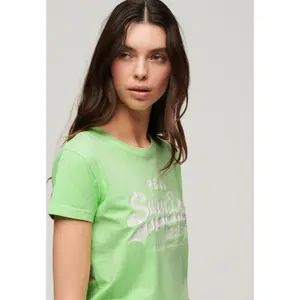 Camiseta slim fit fluorescente de mujer Superdry image-3