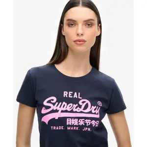 Camiseta slim fit fluorescente de mujer Superdry image-4