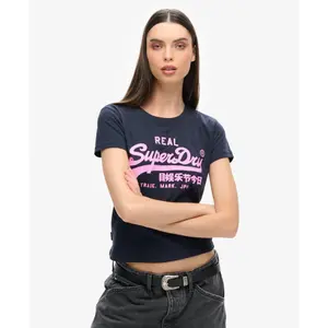 Camiseta slim fit fluorescente de mujer Superdry image-2