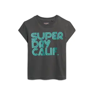 Camiseta con logo brillante para mujer Superdry Retro image-0