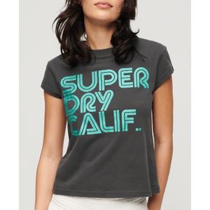 Camiseta con logo brillante para mujer Superdry Retro image-2