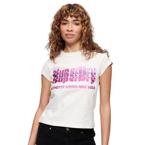 Camiseta con logo brillante para mujer Superdry Retro image-1