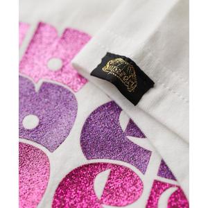 Camiseta con logo brillante para mujer Superdry Retro image-5