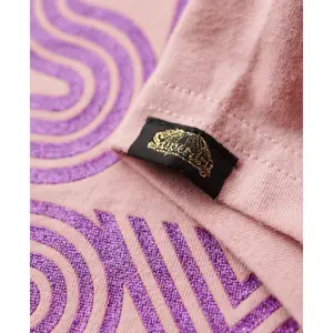 Camiseta con logo brillante para mujer Superdry Retro image-6