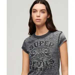 Camiseta de mujer Superdry Retro Rocker image-4