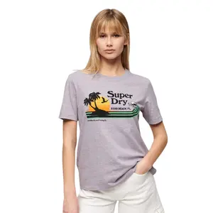 Camiseta de rayas casual para mujer Superdry Outdoor image-1