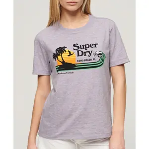 Camiseta de rayas casual para mujer Superdry Outdoor image-2