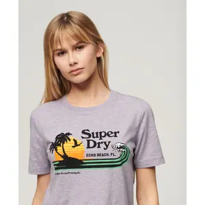 Camiseta de rayas casual para mujer Superdry Outdoor image-4