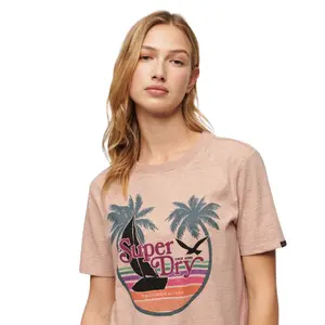 Camiseta de rayas casual para mujer Superdry Outdoor image-4
