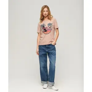 Camiseta de rayas casual para mujer Superdry Outdoor image-2