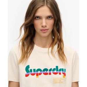 Retro lässiges Frauen-T-Shirt mit Aufdruck Superdry image-4