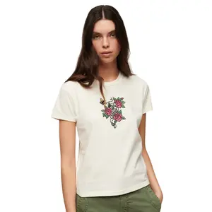 Tattoo-Effekt besticktes Slim-Fit T-Shirt für Frauen Superdry image-1