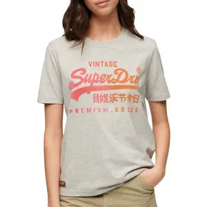 Camiseta casual de estampado tono sobre tono para mujer Superdry image-1