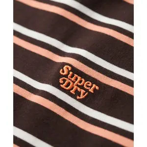 Camiseta ajustada a rayas mujer Superdry Essential Logo image-5
