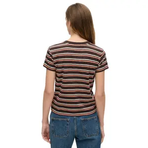 Camiseta ajustada a rayas mujer Superdry Essential Logo image-2