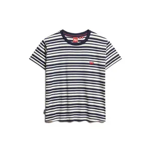 Camiseta ajustada a rayas mujer Superdry Essential Logo image-0
