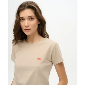 Camiseta ajustada com logo para mulher Superdry Essential image-4