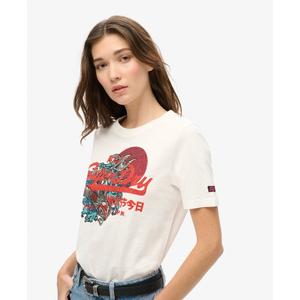 T-shirt met relaxed fit, met print en logo voor dames Superdry Tokyo Vintage image-3