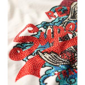 T-shirt met relaxed fit, met print en logo voor dames Superdry Tokyo Vintage image-5