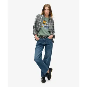 T-shirt met relaxed fit, met print en logo voor dames Superdry Tokyo Vintage image-3