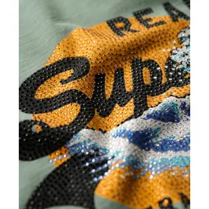 T-shirt met relaxed fit, met print en logo voor dames Superdry Tokyo Vintage image-5