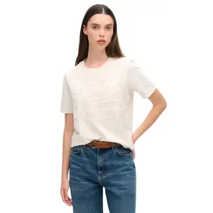 Dámské volné tričko s vintage výšivkou loga Superdry image-1