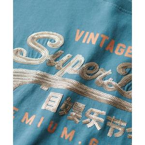 Camiseta de mujer Superdry Embellished Vl Graphic T image-5