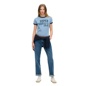 Women's fitted T-shirt Superdry Athletic Essentials Ringer image-2