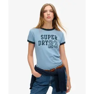 Women's fitted T-shirt Superdry Athletic Essentials Ringer image-1