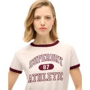 Women's fitted T-shirt Superdry Athletic Essentials Ringer image-5