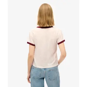 Women's fitted T-shirt Superdry Athletic Essentials Ringer image-4
