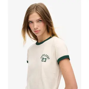 Women's fitted T-shirt Superdry Athletic Essentials Ringer image-4