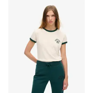 Women's fitted T-shirt Superdry Athletic Essentials Ringer image-1