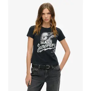 Camiseta ajustada con ilustración divertida para mujer Superdry Poster image-1