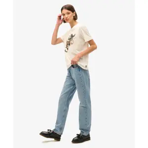 Afslappet T-shirt til kvinder Superdry Tattoo Script image-4