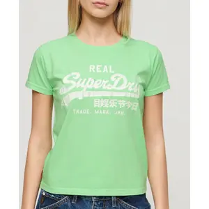 Camiseta slim fit fluorescente de mujer Superdry image-2