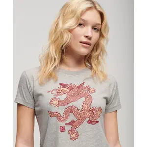 T-shirt slim femme Superdry Komodo Dragon image-3