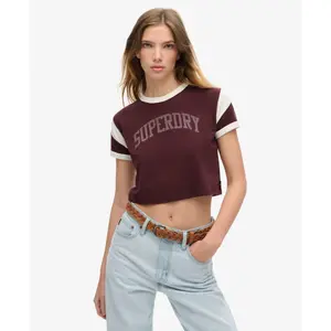 Dámské tričko s kontrastním vzorem Superdry Athletic Essentials image-1