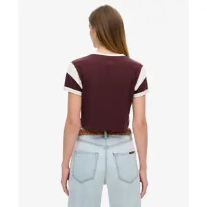 Dámské tričko s kontrastním vzorem Superdry Athletic Essentials image-3